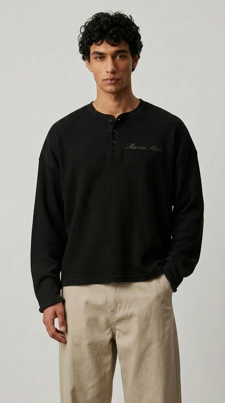 Signature Waffle Henley