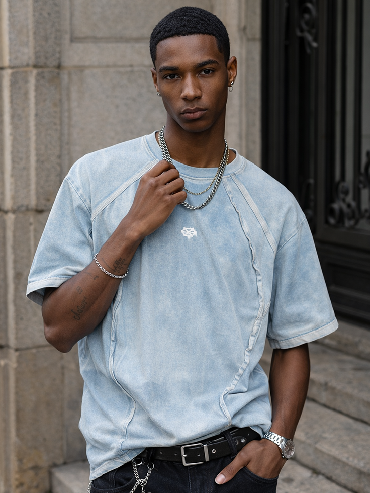 Washed Blue Tee